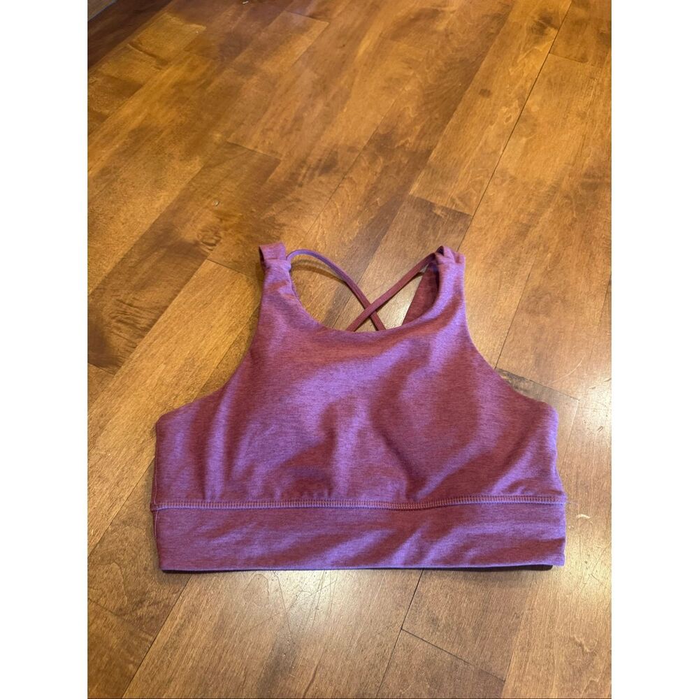 Vuori Sports Bra Women’s Small Mauve Heather Strappy Back Yoga Activewear
